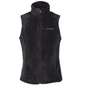 Women’s Columbia Benton Springs Fleece black Vest. Zippered pockets. Size med
